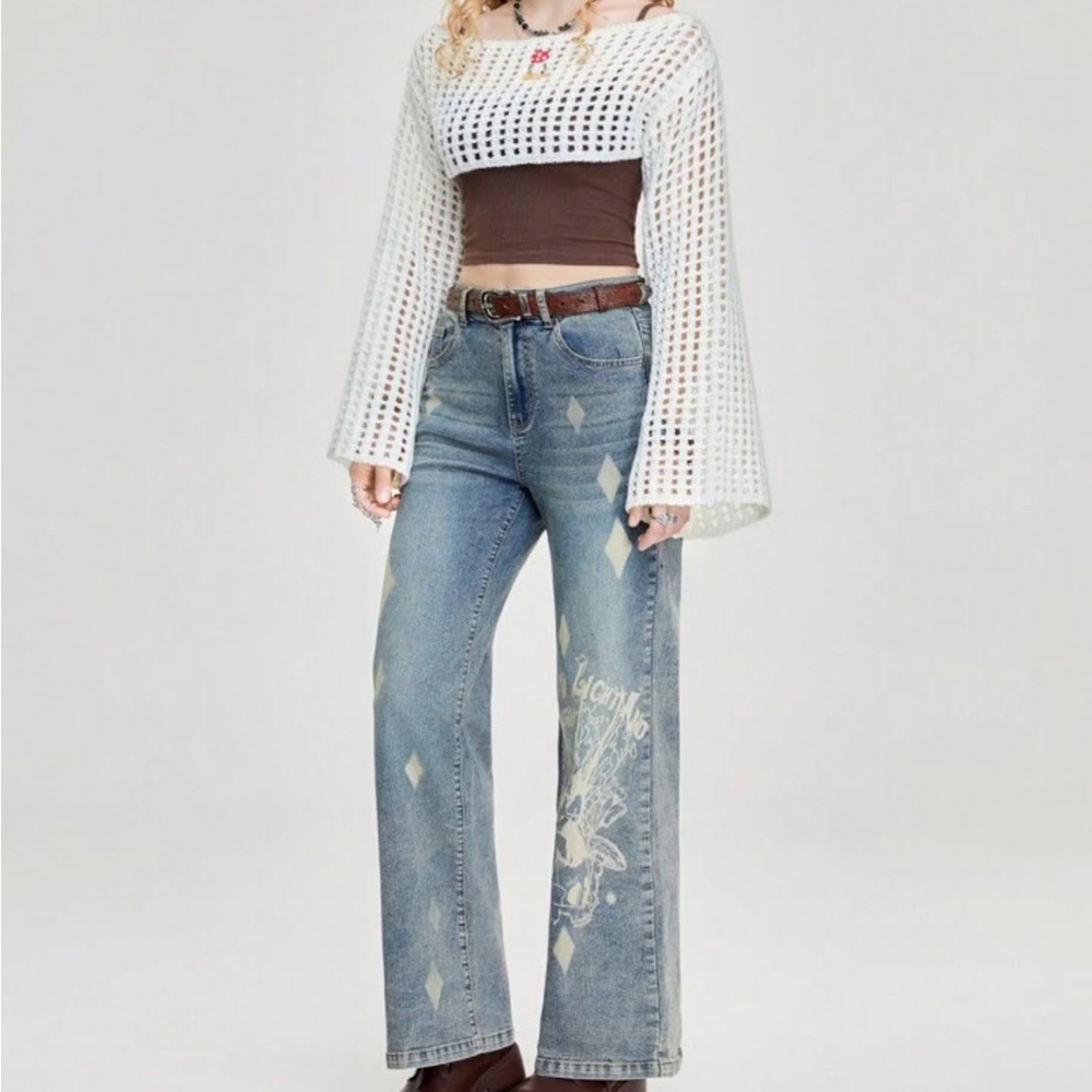 ROMWE Cream Crochet Cape,Size M,100%Polyester,NWT